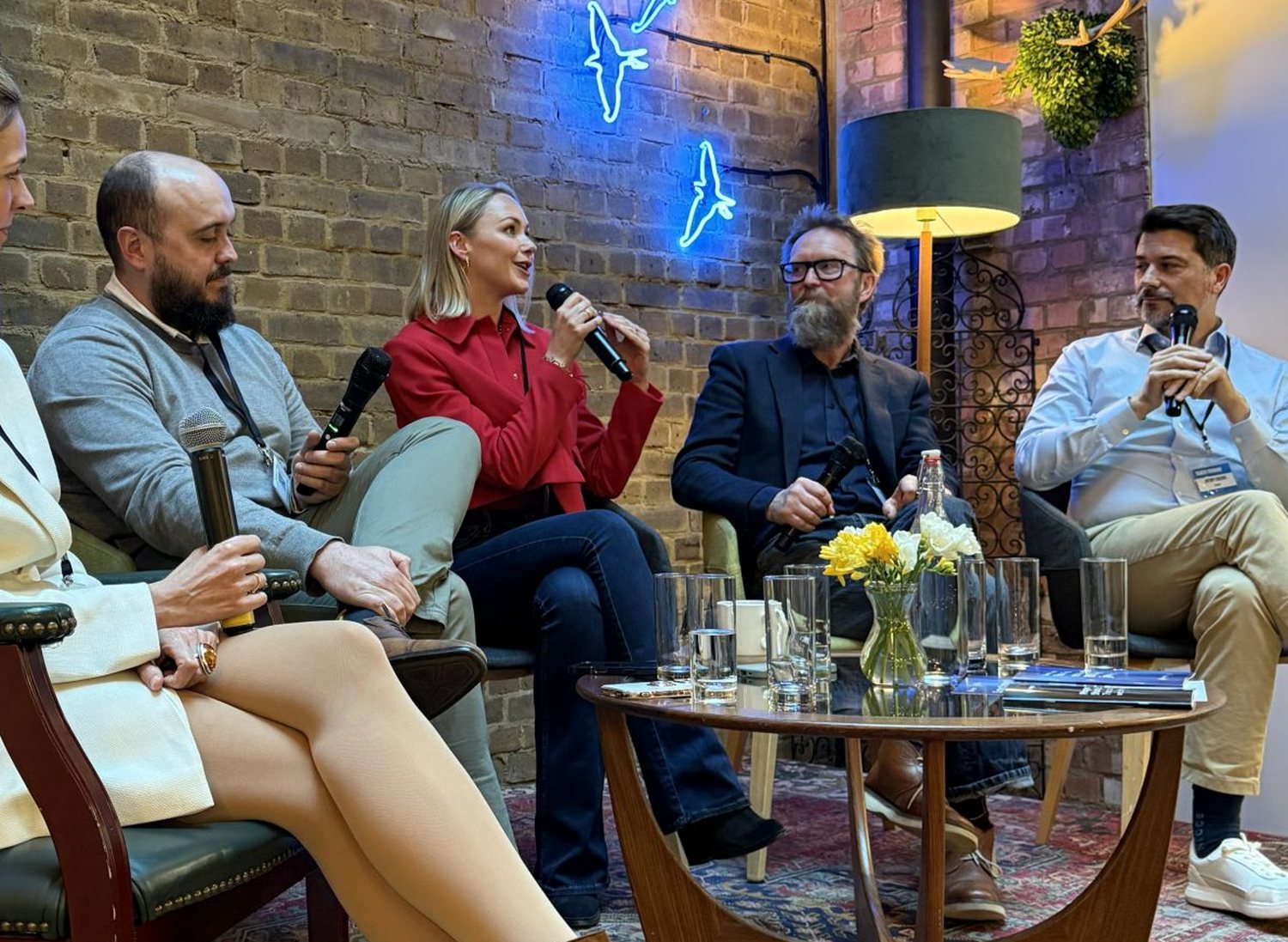 Emma Critchley-Lloyd speaking on a panel